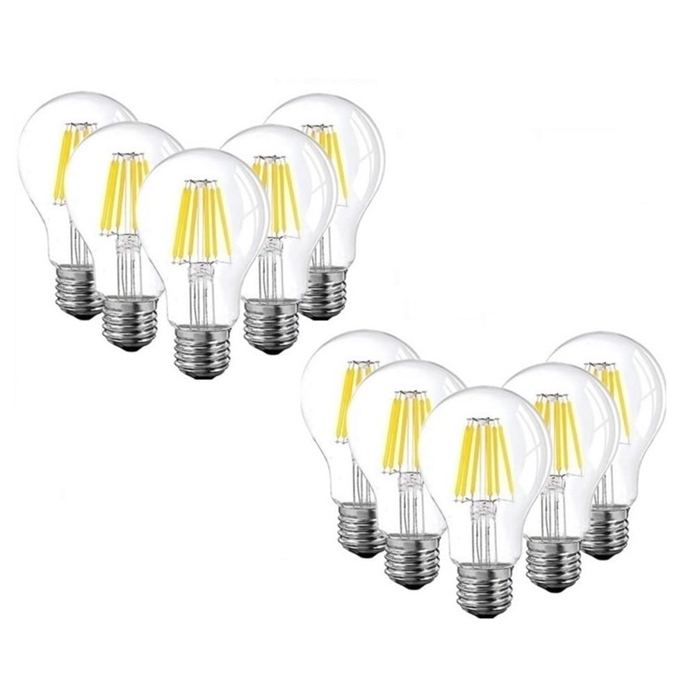 RZL LED Lights Bassa tensione 6W Edison Globe Bulbi, 12V a 24V DC ha condotto la lampada A19 filamento della lampadina Daylight Bianco 4500K bianco caldo 2700K E26 E27 (10 pezzi)