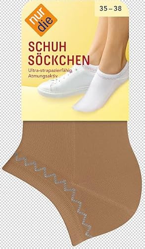 Nur Die Damen Füßlinge Feines Schuhsöckchen, Gr. 39/42, Braun (amber 230)