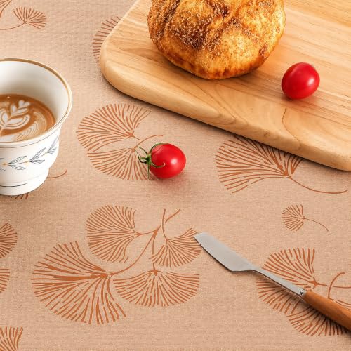 Image of ElastPro (45 cm X 5 m) Printed Shelf Liners for Kitchen Shelves, Drawer Mat, Shelf Liner, Fridge Mats, Kitchen Cabinet Drawer Mat Liner Sheets (Fan Leaf Copper)