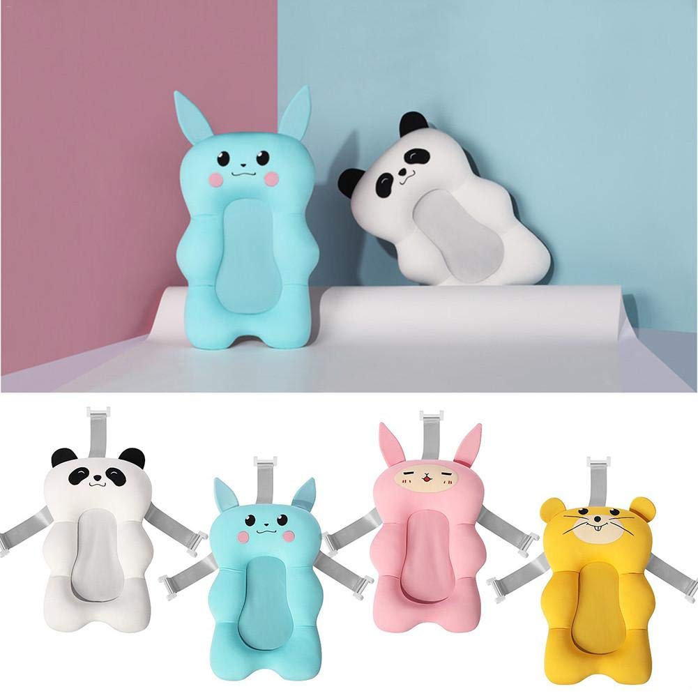yummyfood Tapis Bain pour Nouveau-né Oreiller Bain Bébé Pliable Antidérapant Siège Baignoire pour Les Tout-Petits, Sûrs Et Non Toxiques