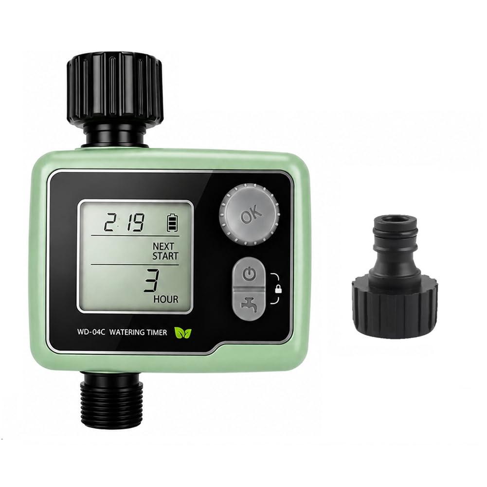Aundhegrtt Digital Sprinkleer Timer Automatic Garden Hose Faucet Irrigation Controller Waterproof Intelligent Watering System NH3/4