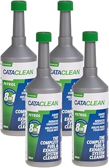 Cataclean Petrol | Complete Fuel & Exhaust Cleaner | Catalytic Converter, Valve & Injector Cleaner | Fuel Additive Formulated for Performance & Fuel Efficiency | Pre MOT Emissions Reducer | 4 x 500ml