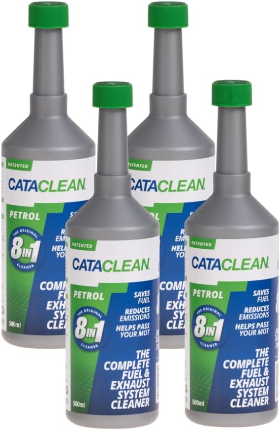 Petrol | Complete Fuel & Exhaust Cleaner | Catalytic Converter, Valve & Injector Cleaner | Fuel Additive Formulated for Performance & Fuel Efficiency | Pre MOT Emissions Reducer | 4 x 500ml