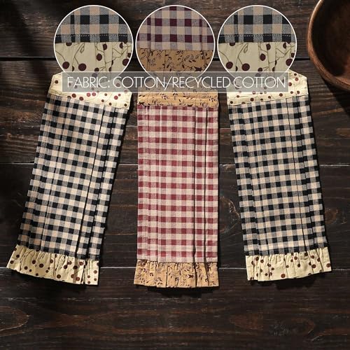 VHC-Brands-Cotton-Pip-Vinestar-Button-Loop-Kitchen-Towel-Set-of-3-Hanging-Kitchen-Towel-Pleated-Bath-Kitchen-Pip-Vinestar-Collection-Rectangle-21×7-Natural VHC Brands Cotton Pip Vinestar Button Loop Kitchen Towel Set of 3 Hanging Kitchen Towel Pleated Bath Kitchen Pip Vinestar Collection Rectangle 21×7 Natural