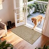 BEAU JARDIN 36'x24' Doormat Super Absorbent Mud Entryway Non-Slip for Dog Paws Dirt Wipe Trapper Mats Entrance Welcome Doormat Shoes Scraper Low Profile Latex Backing Washable