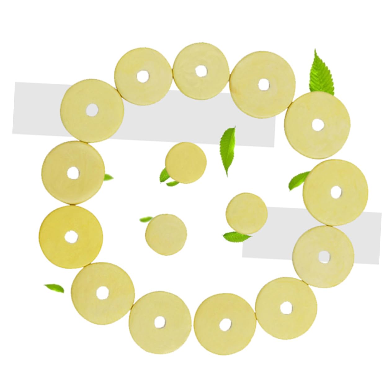 HEMOTON 16 in 1 Flute Pads Replacement Kit Open Hole Pad for Flute Maintenance (light Yellow)