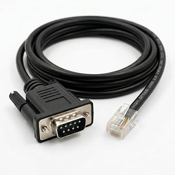 DB9 Male to RJ11/RJ45 Cable for Siemens S7-200 PLC & Delta Inverter, 1.8m Communication Line DB9 Male to RJ11