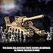 WW2 Army Tank Toys Building Sets Compatible with Lego, Create a German Dora Cannon or 16 Military Vehicles with 20 Toy Soldiers, STEM Toys for Boys Kids Age 6+ Year Old