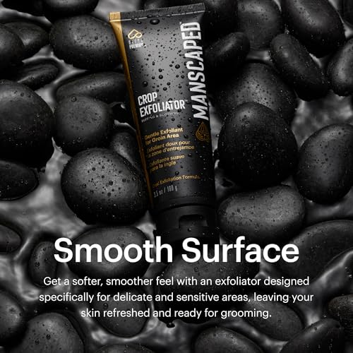 Image of MANSCAPED Crop Exfoliator Gentle Groin Exfoliant Scrub to Soothe and Clear the Skin, Vegan, Cruelty-Free, 3.5 oz (2-Pack)
