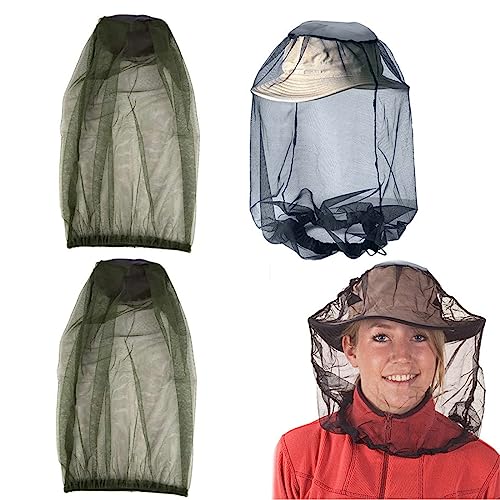 Rete Antizanzare Per Testa Budgetbazaar - Cappello Con Zanzariera Da Viaggio, Campeggio, Verde