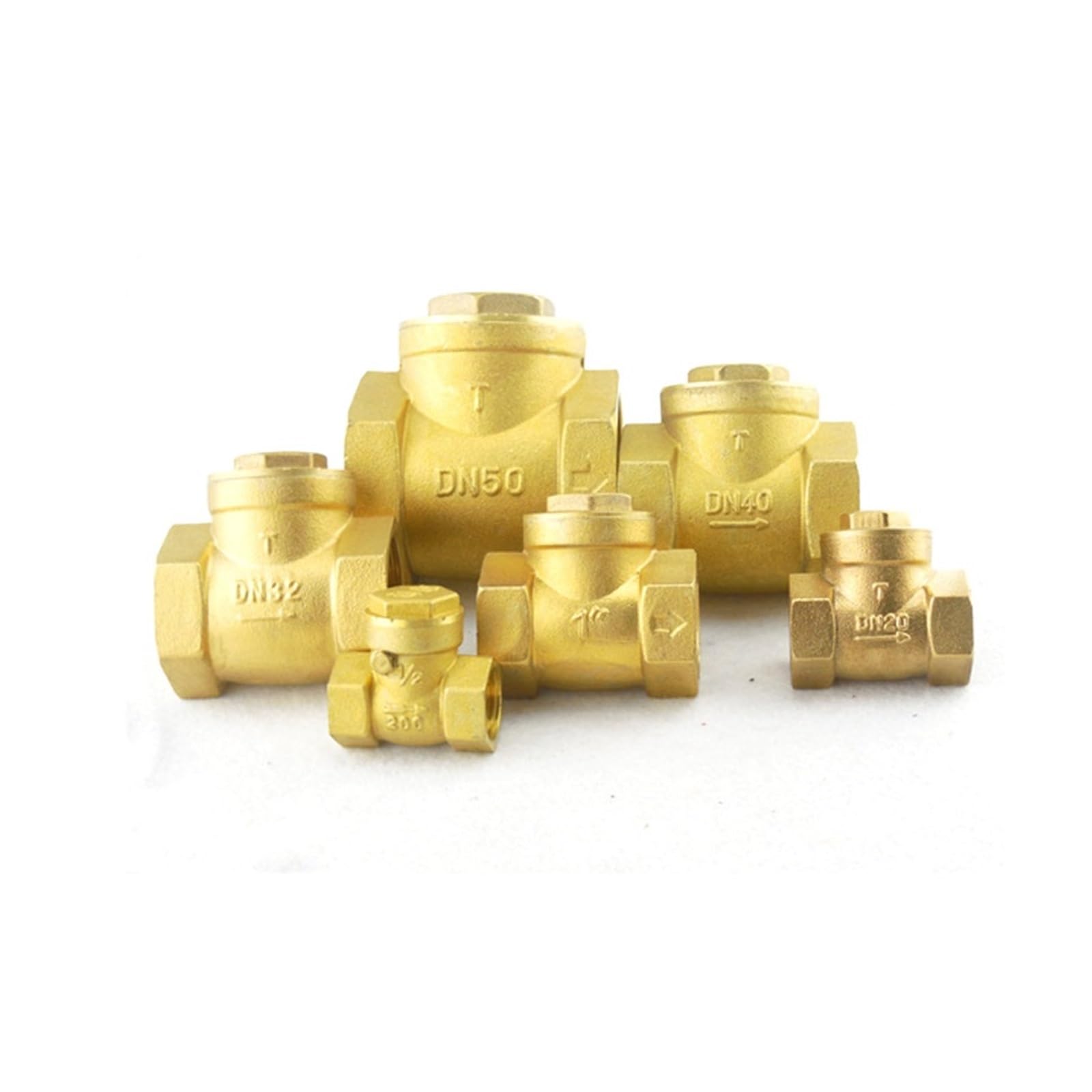 Vanne de canalisation DN15 20 25 32 40 50 avec clapet anti-retour horizontal anti-retour à double fil intérieur en laiton et clapet anti-retour