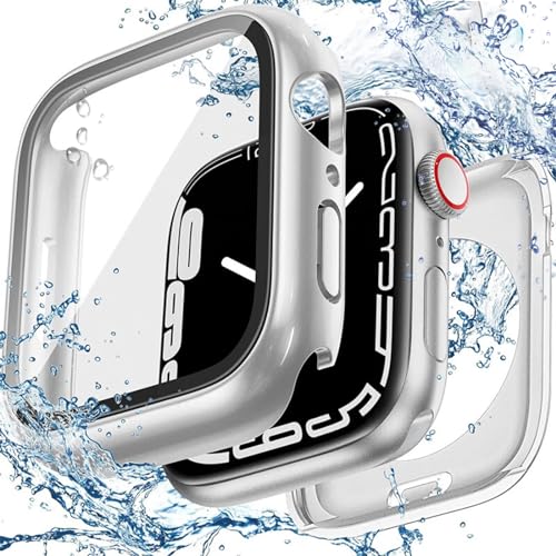 y360xh݌vzAIYYXX For AbvEHb` Jo[ Series 10/9/8/SE2/SE/7/6/5/4 41mm KXtB+PCt[ ̌^ 2 in 1 O̕ی IP68 h apple watch Jo[ Ή 