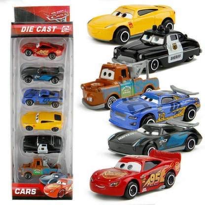 The Ng Art Mini Metal Cars for Kids Toy Cars for Kids Pack of 6 Small Mini Racing Cars Suitable for Children 2 3 4 5 Years Old, Movie Vehicle Racing Cars for Kids - Multicolor (Set of 1)