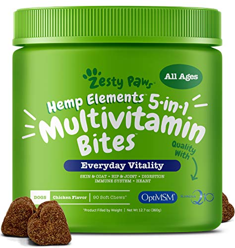 Multivitamin for Dogs with Hemp - Glucosamine Chondroitin + MSM for Hip