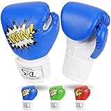 Boxhandschuhe Kinder, Box Handschuhe für Kinder von 3-10 Jahre, 4OZ Boxhandschuhe Kind Jungen Mädchen, Boxing Gloves Kids, Kinder Boxhandschuhe für Muay Thai, MMA Kickboxen Sandsack Boxsack Kampfsport