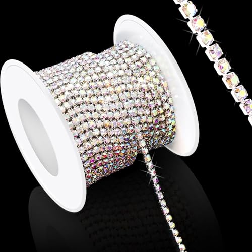 Bijou Joon 10 Yards Silver AB Crystal Rhinestone Chain SS6