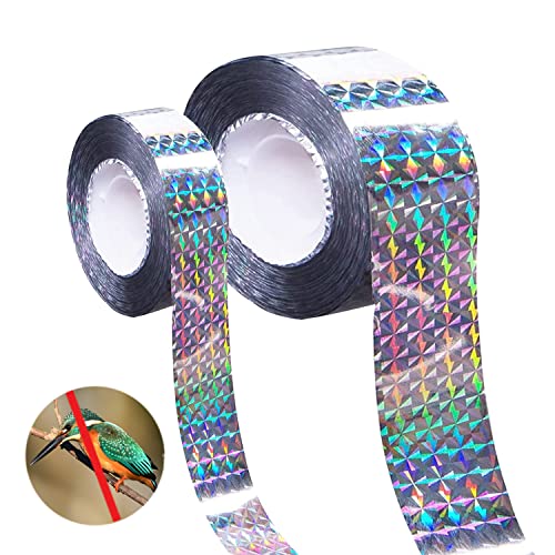 Aohcae Cinta antipájaros, 2 unidades de cinta para disuasión, cinta adhesiva para proteger el hogar, el jardín y el patio Cover