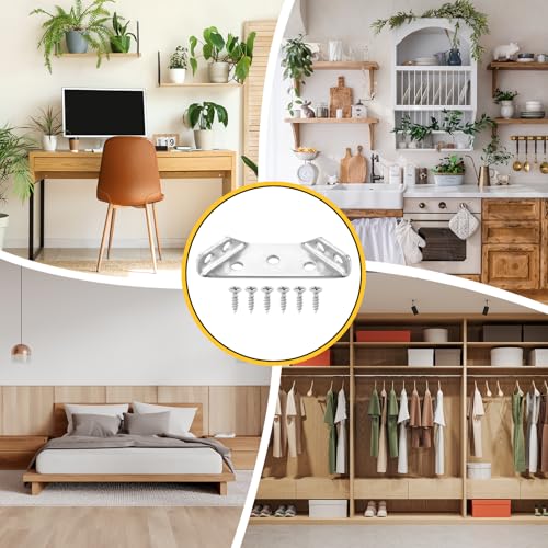 Connecteurs d'angle en métal pour réparer un meuble ou consolider un dressing