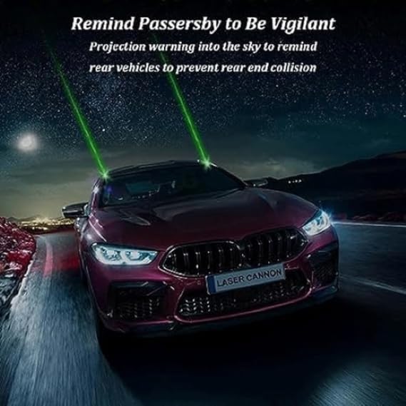Image of 2PCS Car Roof Laser Lights Remote Long Dynamic Green Laser Light (black 2pcs)