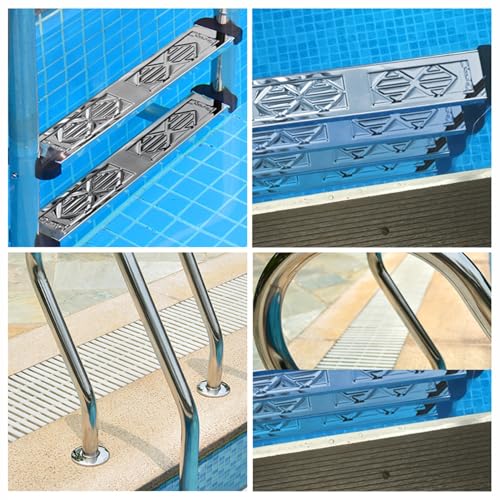 Escalera para piscina con 2/3 peldaños de acero inoxidable miniatura 4