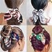 Produktbild Genglass Elastisch Haargummis Pearl Polyester Haargummis Blaues Haar Zubehör für Frauen und Mädchen 4er-Pack
