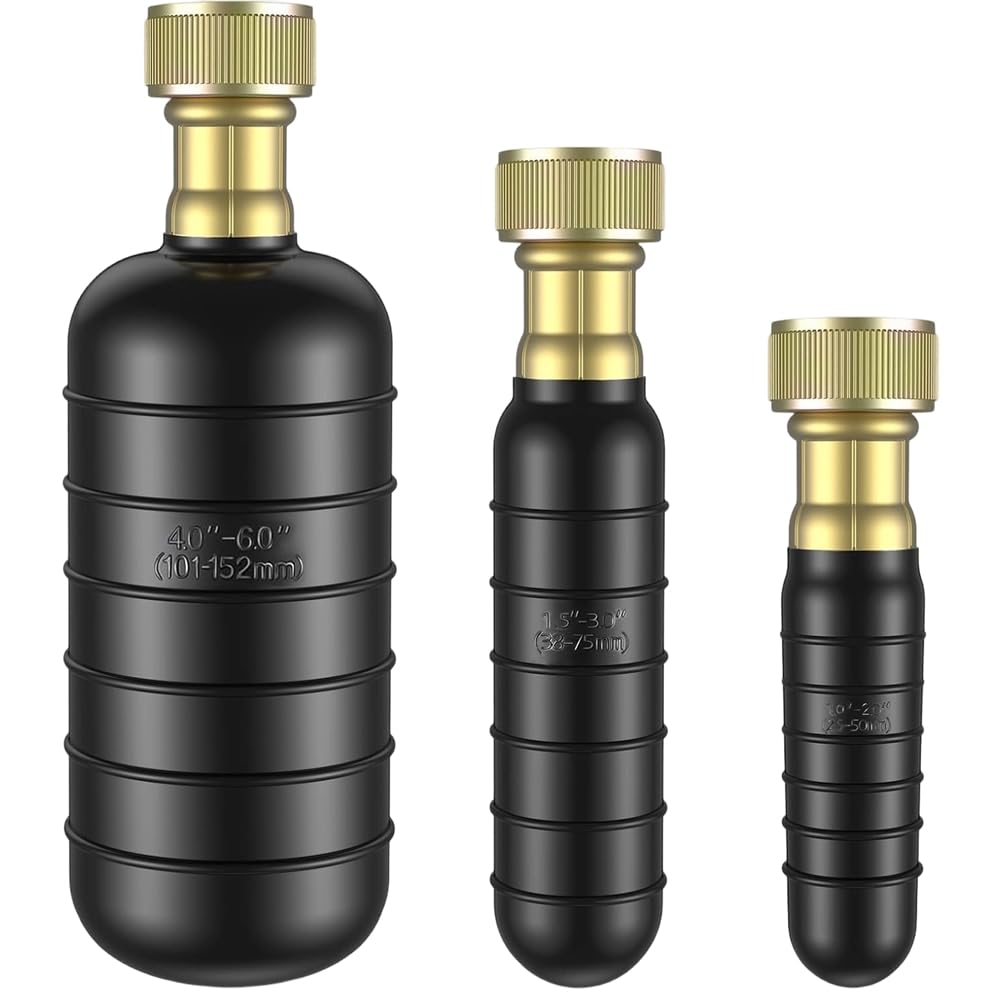 Xnuiasqe Rubber Drain Cleaning Bladder Unclogger Kit(3 Pcs) For 1"- 6" Pipes, For Sink, Shower, Pool And Kitchen