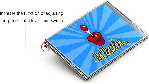 Miniatura 7 de para Raspberry Pi 4 pantalla táctil con funda, pantalla táctil de 3.5 pulgadas con ventilador, 320x480 Monitor TFT LCD pantalla de juegos