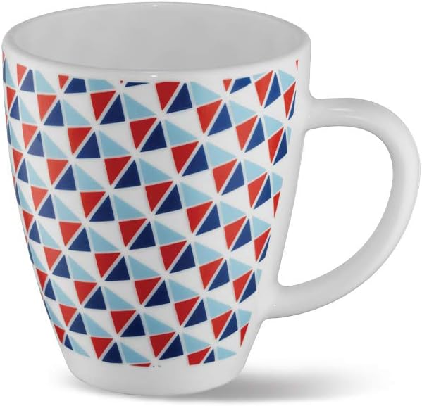 BOROSIL LARAH HARMONY OPAL MUG 40 CL | GLASS COFFEE MUG | WHITE CUP| FOR TEA, COFFEE AND HOT BEVERAGES