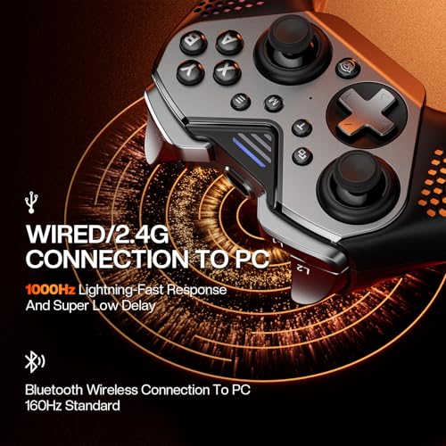 3. Bild von NYXI Flexi Wireless PC Controller - Hall Effect Sensing Joystick, Hall Analong Triggers, Interchangeable D-pad&Left Joystick, Adjustable Turbo/Vibration, Mppable Back Buttons for PC/Switch/iOS/Android