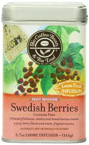 The Coffee Bean & Tea Leaf Swedish Berries, Hibiscus Raisins and Berries, Naturally Caffeine-Free, 5.7-Ounce Loose Tea