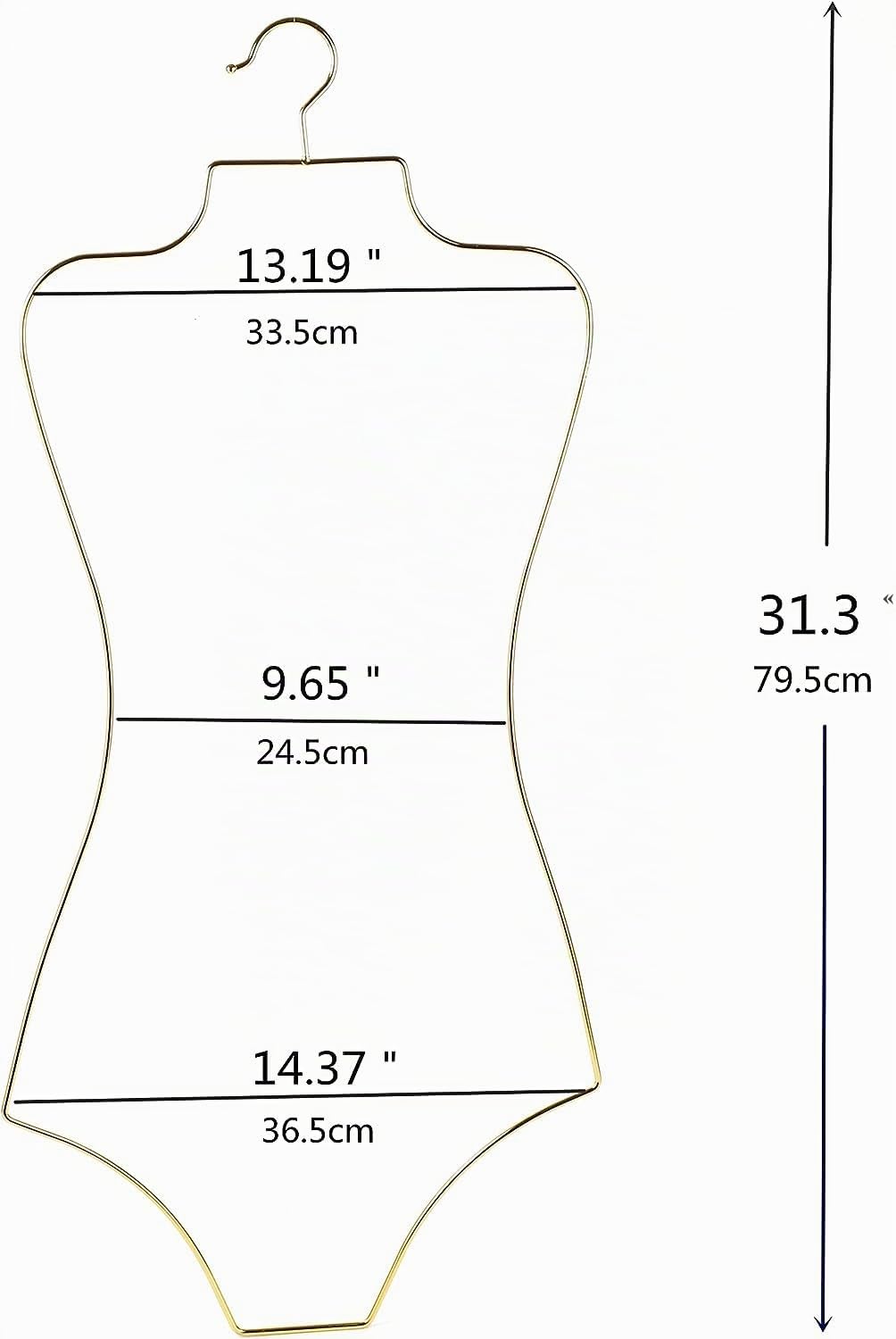 Lot de 10 cintres en métal doré pour Maillot de Bain