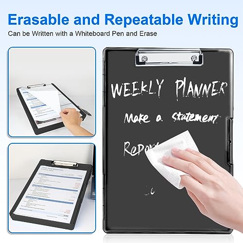 Clipboard with Storage, Heavy Duty Clip Boards 8.5x11 with 2 Storage Case, Clear Visible Top Panel Storage Clipboards, Smooth Writing for Work, Office Supplies, School Supplies image 1