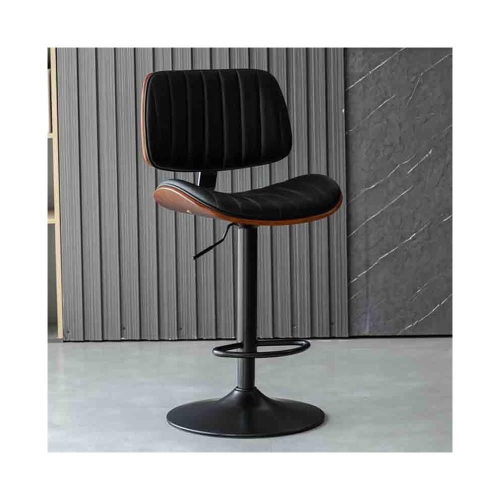 Tabouret de bar noir pour îlot de cuisine et repas convivial en famille