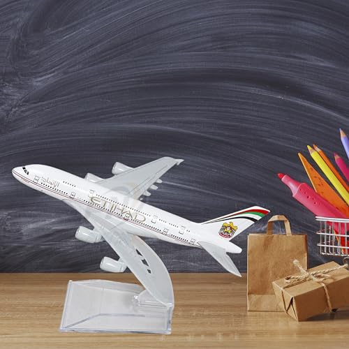 Image of Etihad Airlines, diecast, Metal Aeroplane Scale Model Office only for Display, Size -16 cm A380 (Etihad)