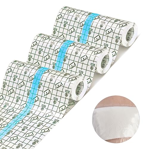 ACWOO Tattoo Folie 3 Rollen Tattoo Pflaster 15cm x 1m Tattoo Aftercare Groß Tattoo Pflaster Wasserdicht Tattoofolie Transparent Bandage Tattoo Folie Heilung Second Skin Tattoo