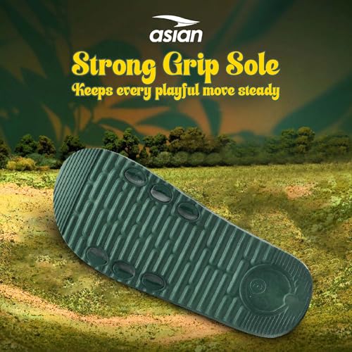 Image of ASIAN Slider-75 Kids Slippers | Lightweight, Soft Cushioning, Anti-Slip Grip for Daily & Travel Wear | Ideal for Boys & Girls Olive