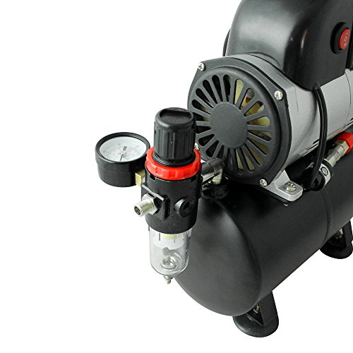 OPHIR 3 Airbrush Kit 110V Air Compressor with Tank Set Spray Air Brush Set for Nail Craft Art Paint - Thumbnail 3