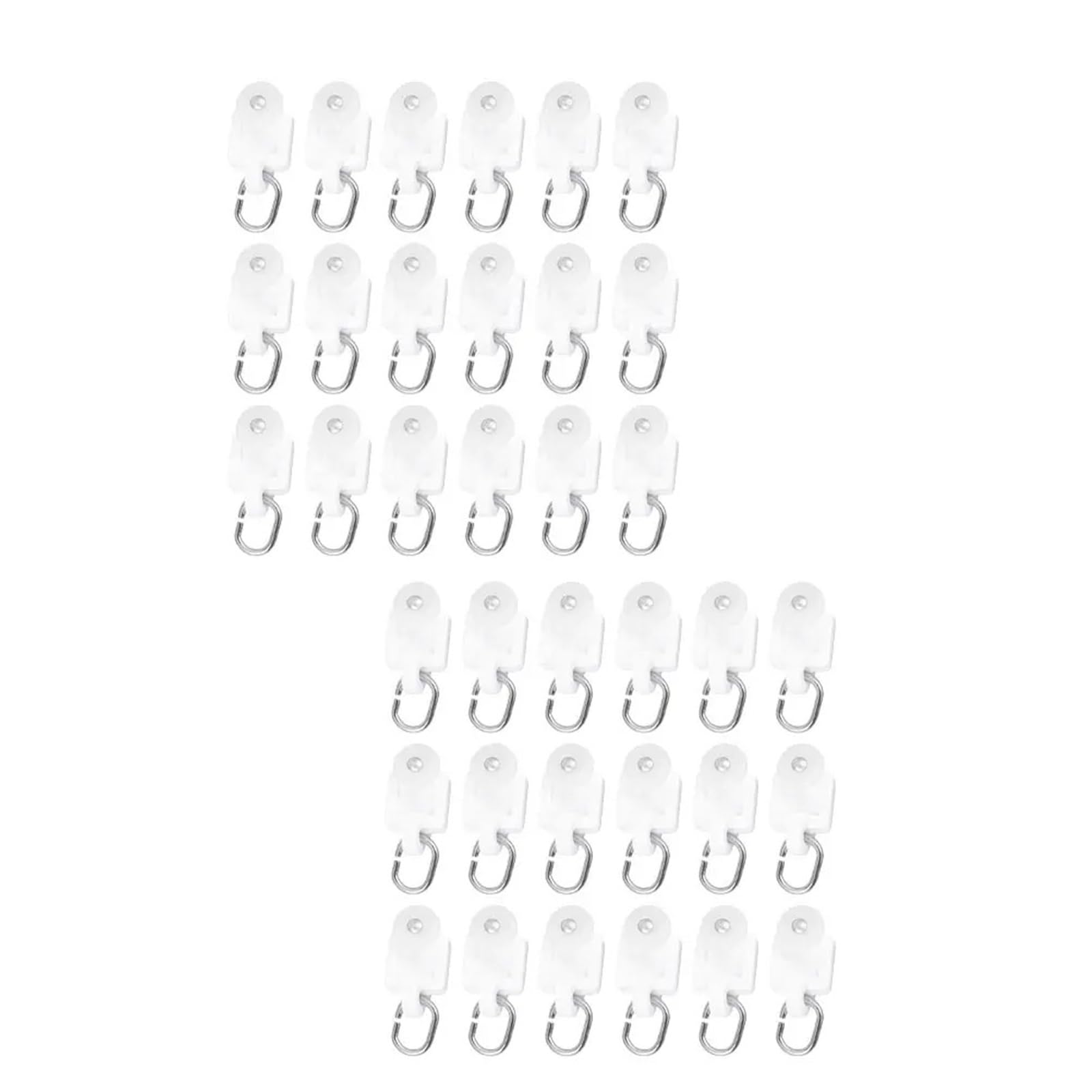 Xinglongs Curtain Track Rollers 100pcs PE & Stainless Steel Curtain Pulley Rollers for Standard Rods For Window Shower Curtain Tracks