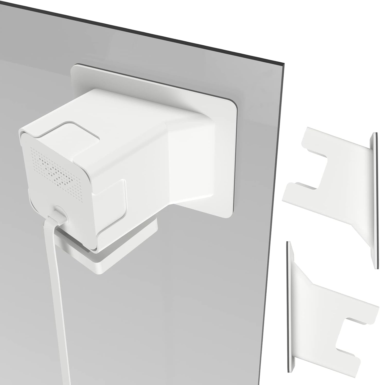Teccle 2 Pack Angled Window Mount for Wyze Cam v4 Cam V3, 20 Degrees Tilt ( Up/Down/Left/Right ) Turn Wyze Camera into a Window Camera for Outdoor Monitoring Through Window Use Cam v4 v3