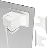 Teccle Angled Window Mount for Wyze Cam v4 OG , 20 Degrees Tilt ( Up/Down/Left/Right ), Through Window Use for Wyze Cam v4 OG , Watch Front Yard and Driveway (White/Pack of 2)
