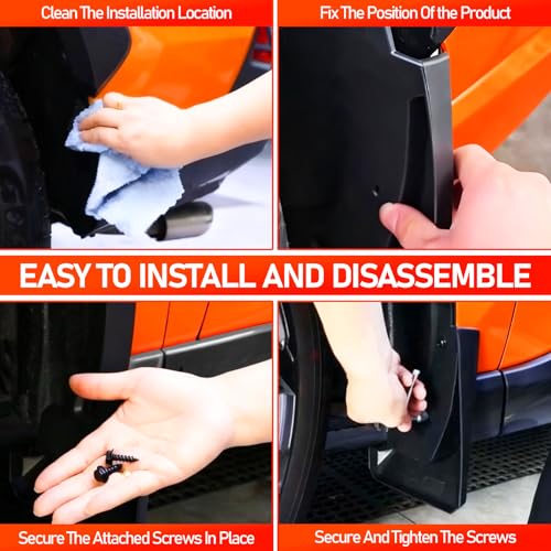 Image of Mud Flaps Splash Guards Compatible with Toyota RAV4 2019-2025,4PCS Front Rear Mudflaps Tire Splash for 2025 RAV4 Accessories,OEM Style No Drilling Mudguard Wheel Liner Fenders