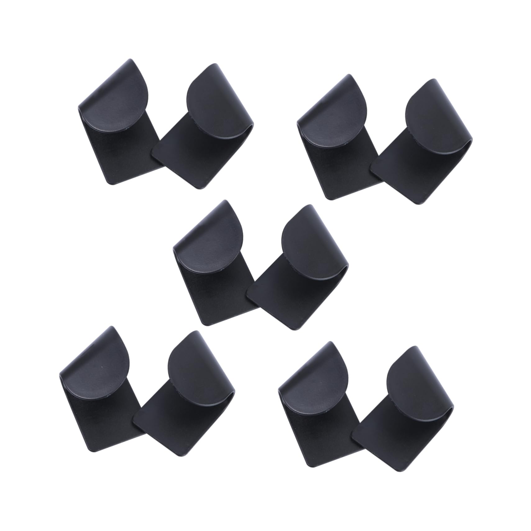 BESTYASH 5Pair Pot Lid Storage Rack Abs Adhesive Stickers for Kitchen Organization Multifunctional Holder for Pot Covers Easy to Install Black