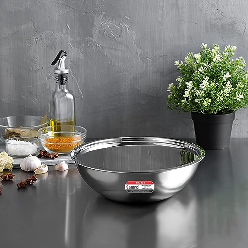Image of Camro Triply Artisian Tasla with Lid (1.8 Liters, 22 Cm) with Steel Lid | Stainless Steel Induction Friendly | 3-Layer Body, Dishwasher Safe | 15+Years of Innovation and Quality