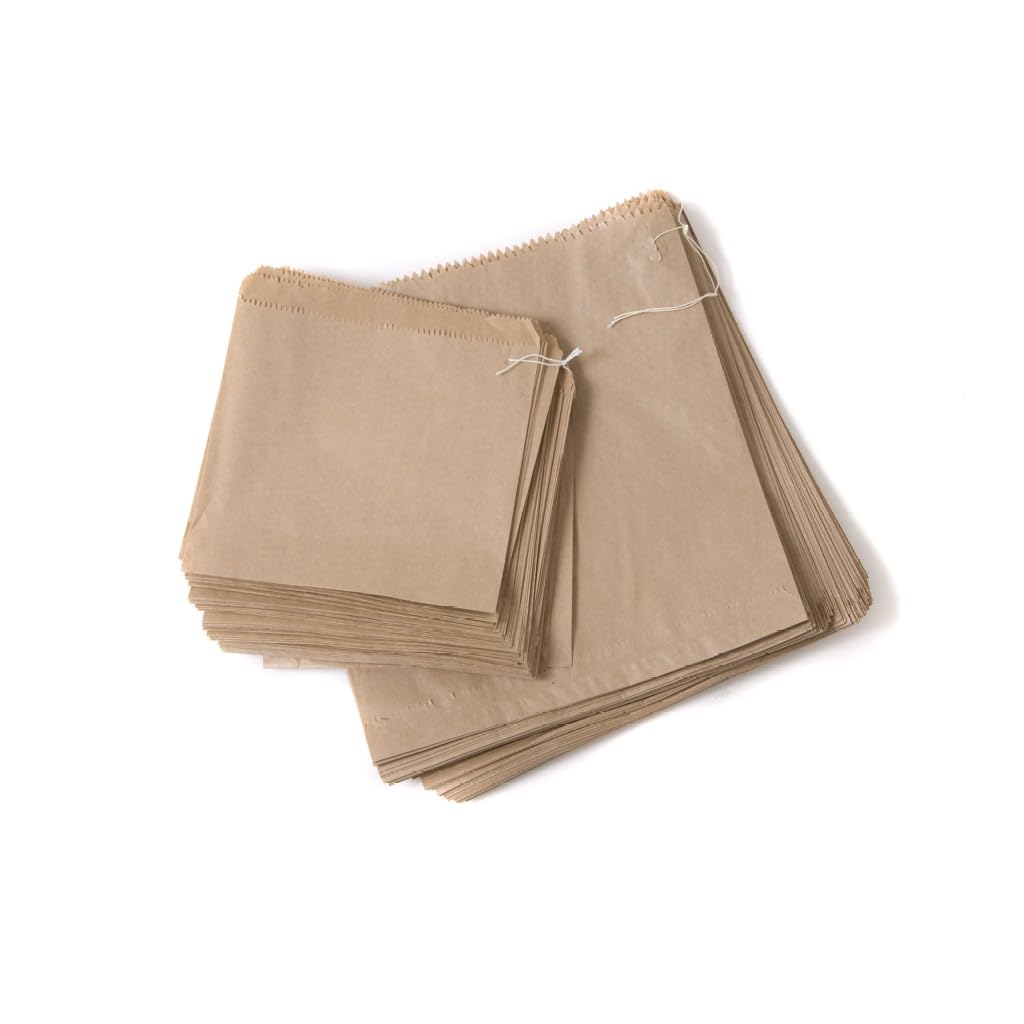 Trojan Packaging Brown 200 X Strung Kraft Paper Food Bags Food Use, Groceries, Sandwiches Fruit Bags Etc | (200, 8X11")