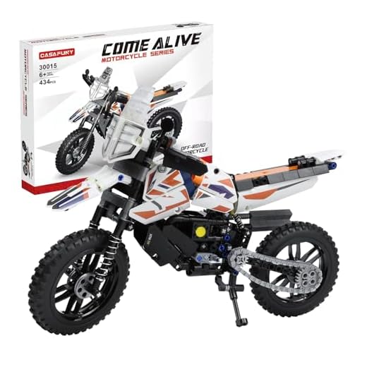 CASAFUNY Technic Moto [434 pièces] Briques Jeux de Construction de véhicule, Compatible avec Lego Technic pour Adultes et Enfants 6+ Ans