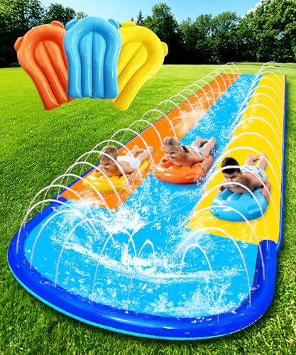 CVICOE Lawn Water Slip Splash Pad Slide for Home Outdoor Fun