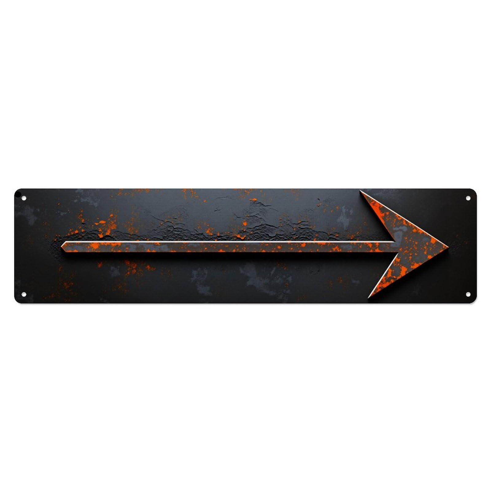 Rusty Metal Arrow Directional Sign Tin Sign Vintage Metal Poster Retro Bar, Home, Man Cave, Kitchen, Laundry Room Wall Art Decor Gift 4x16 Inch
