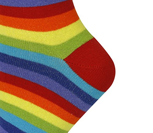 Image of Mysocks Unisex Extra Fine Combed Cotton Rainbow Socks | Seamless Toe | Reflect Your Style | Make Your Steps Enjoyable