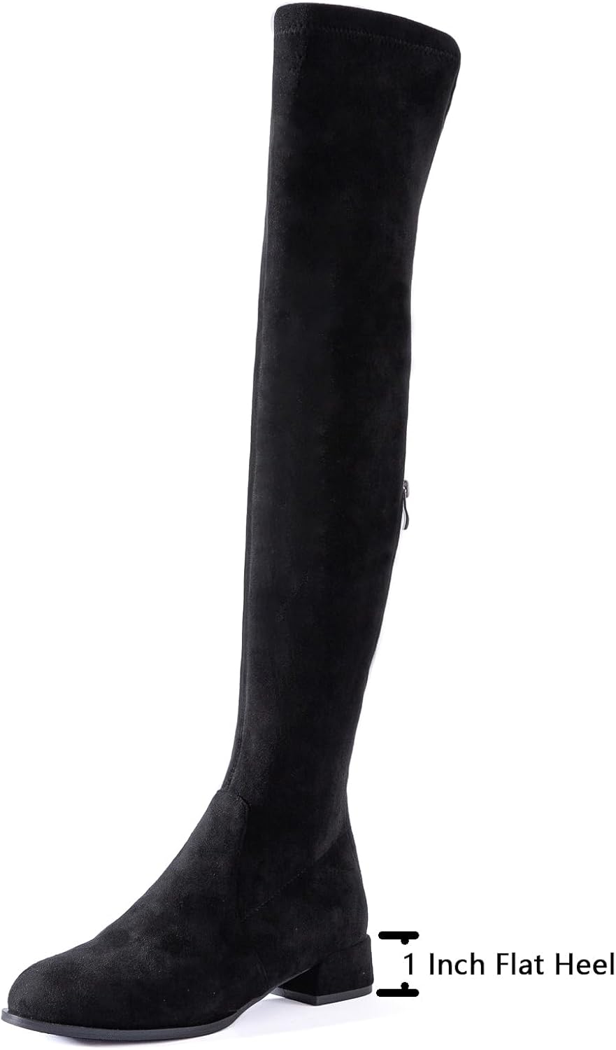N.N.G Women Over the Knee Boots Thigh High Suede Block Winter Low Above Flat Long OTK Comfort Pointed toe - Image 4