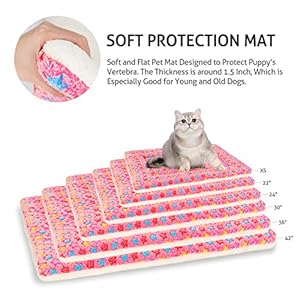 Mora pets dog bed crate pad ultra soft pet bed with cute star print washable crate mat for large medium small dogs reversible fleece dog crate kennel mat cat bed liner 23 x 18 inch pink   cucciolini doodles